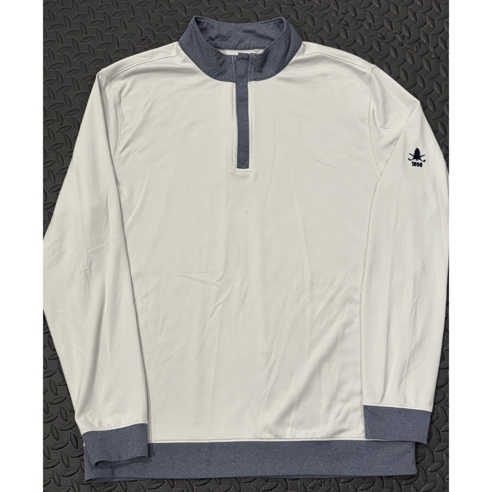 Swannies McKinnon 1/4 Zip Golf Gray White Outerwear Longsleeve Embroidered